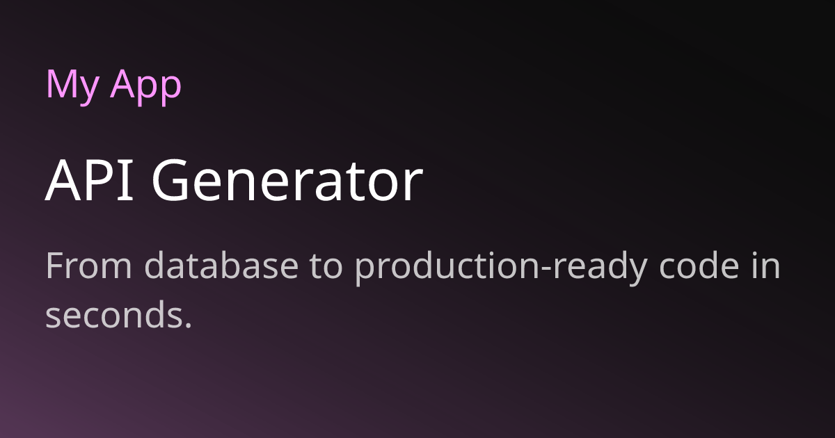 API Generator